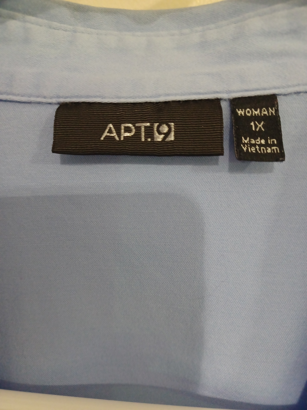 APT. 9 Light Blue Button-Up Blouse - Picture 2 of 6